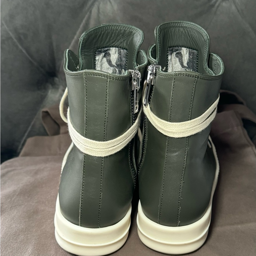 Rick OWENS Green high sneakers - Picture 1 of 5